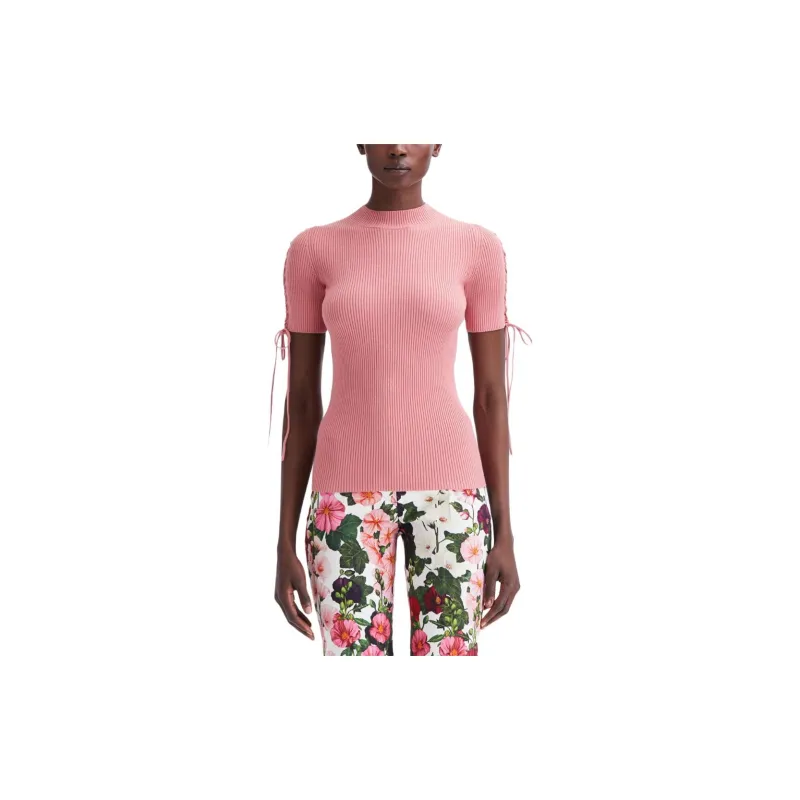 Oscar De La Renta Tie detail Ribbed Jumper-3