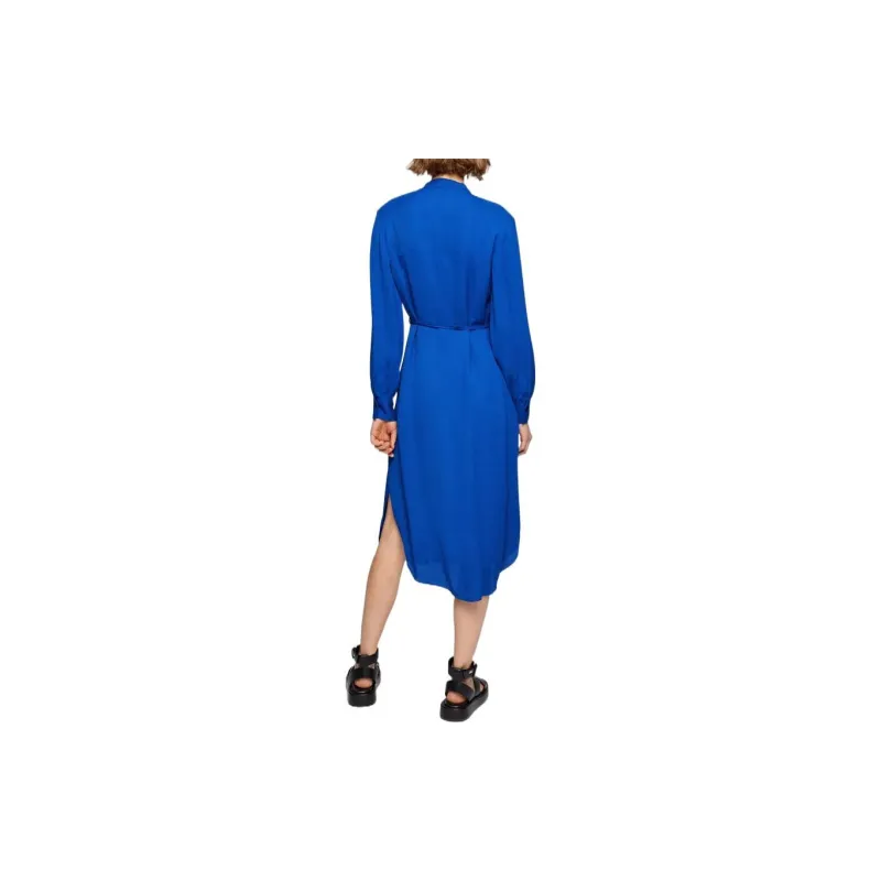 HUGO BOSS SS23 Long Sleeved Dress Women's Dark Blue-2