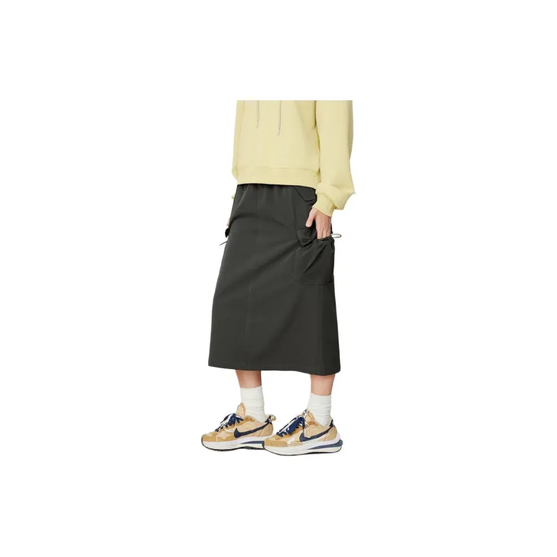 EICHITOO Casual Long Skirts Women's Army Green-3