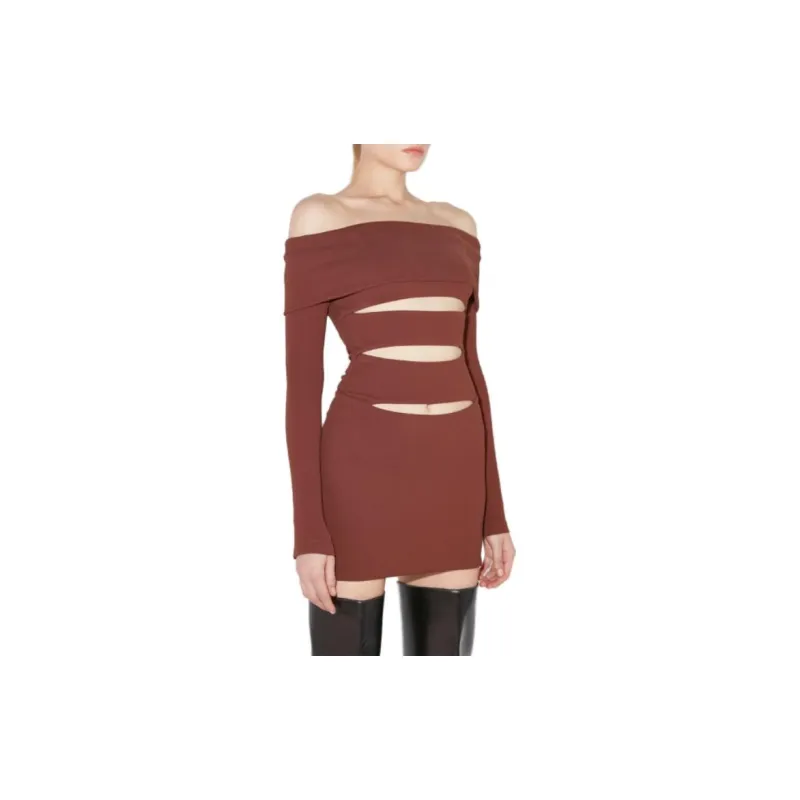 Misbhv Long Sleeved Dresses Women's Brown-1