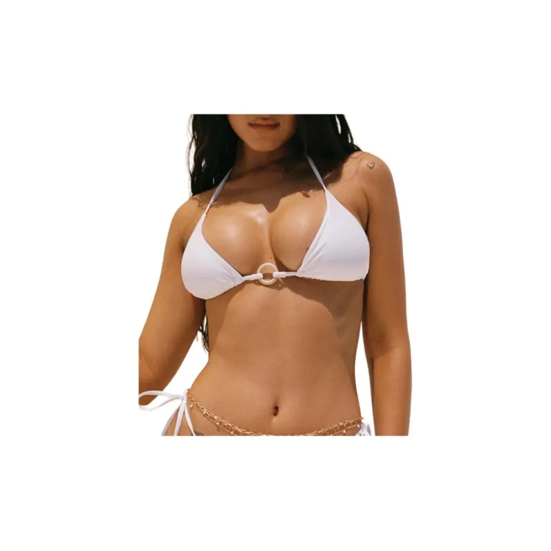 PRINCESS POLLY NAPLES RING TRIANGLE BIKINI TOP Bikini Women's White/White-1