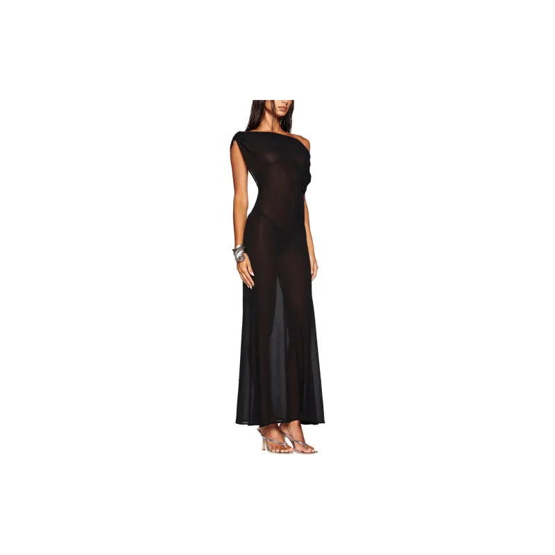 I.AM.GIA KAHLO MAXI DRESS Short-Sleeved Dresses Women's Black-2