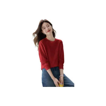 Mo Han Yi Mei FW24 Sweatshirt Women's Brick Red