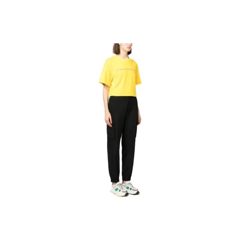 Paco Rabanne Logo Embroidered Cropped T Shirt-4