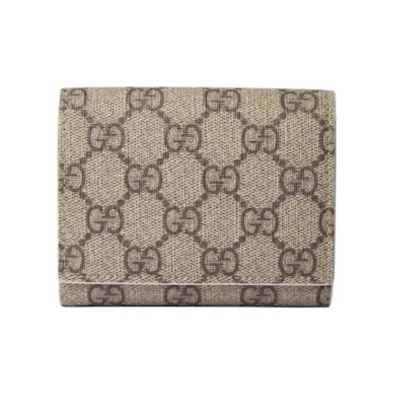 GUCCI Supreme Canvas Wallet Men's Beige & Ebony-2