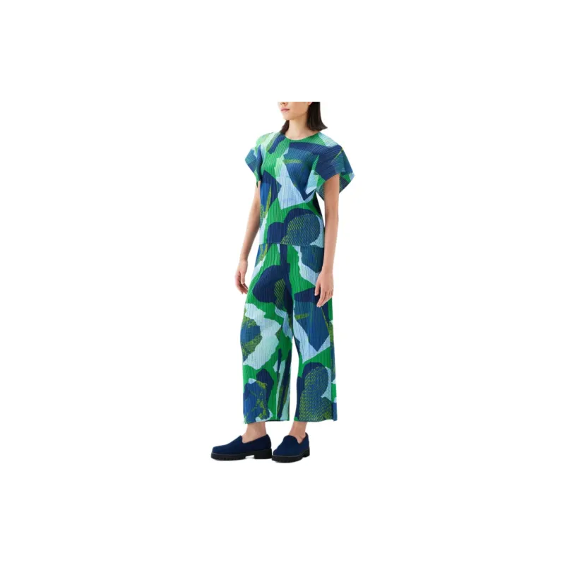 PLEATS PLEASE ISSEY MIYAKE SS24 Casual Pants Women's Green-3
