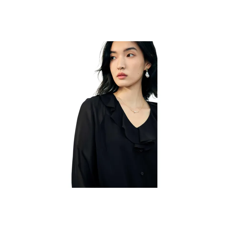 TKY SHOP Shirt Women's Intellectual Black-6