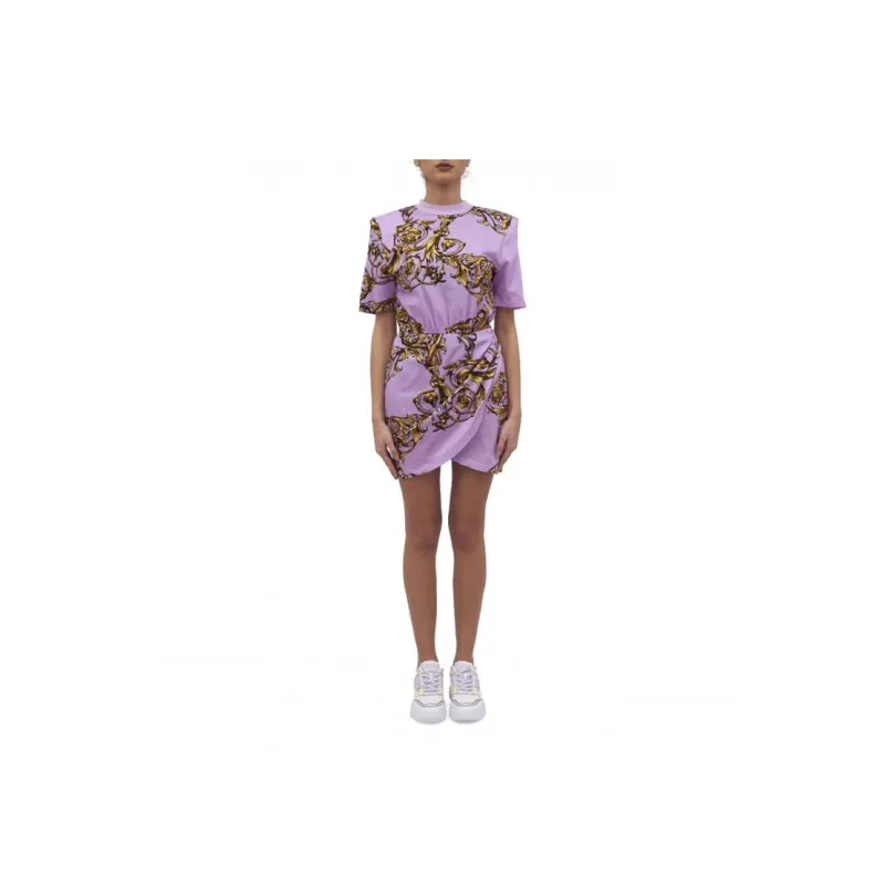 VERSACE Short-Sleeved Dresses Women's Purple-2
