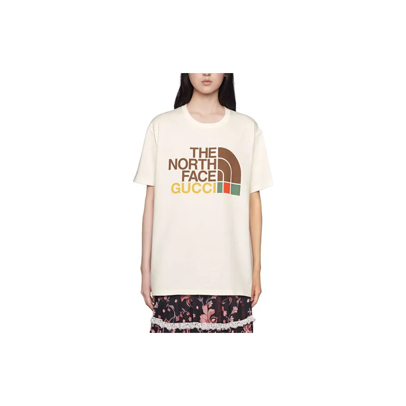 GUCCI X The North Face Cotton T shirt Beige-1