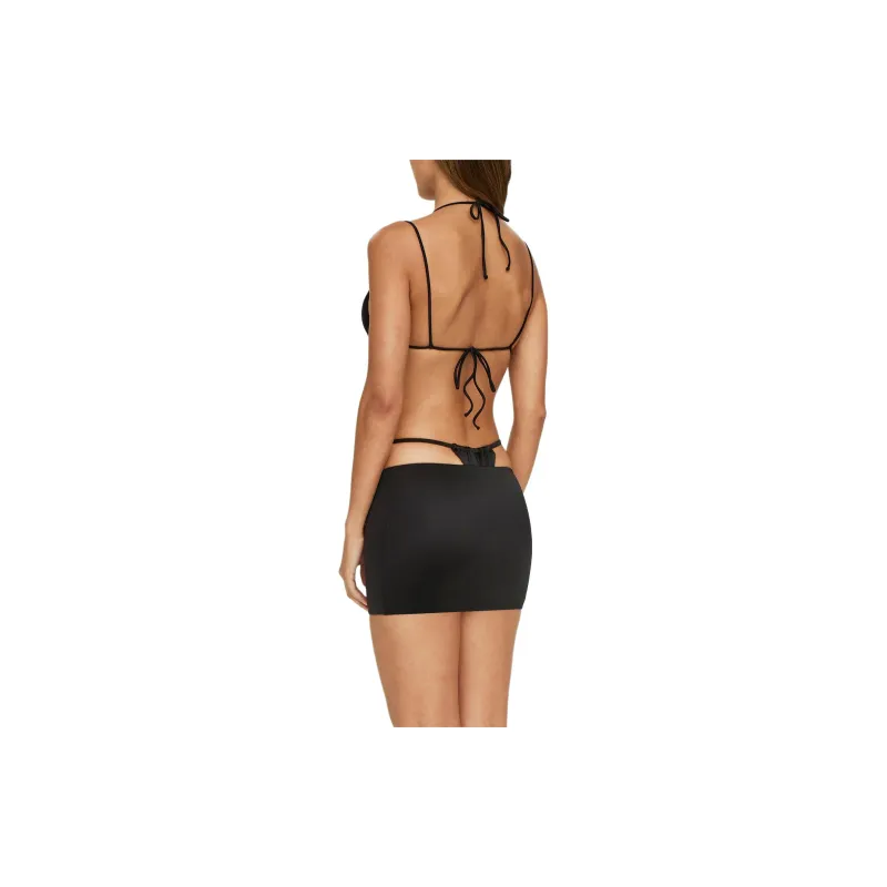 Khy FW24 DROP 010 Satin Ultra Mini Swim Skirt Swim Dresses & Skirts Women's Black-1