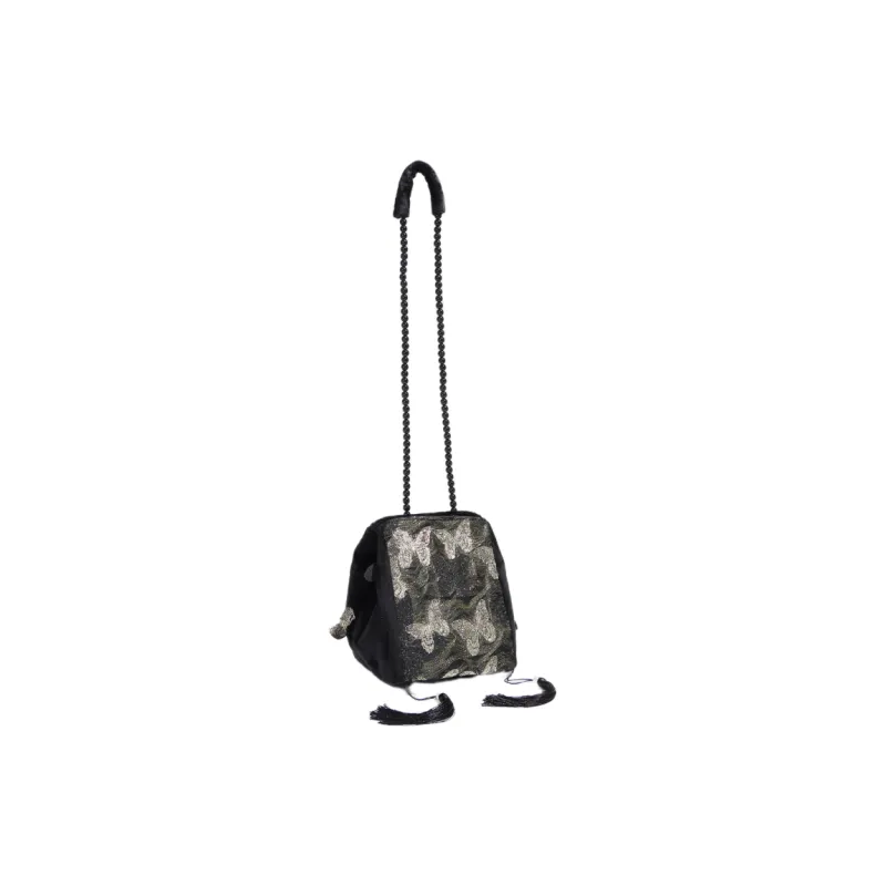 NOMK Nylon Shoulder Bag, Crossbody Bag Regular Women's Black-1