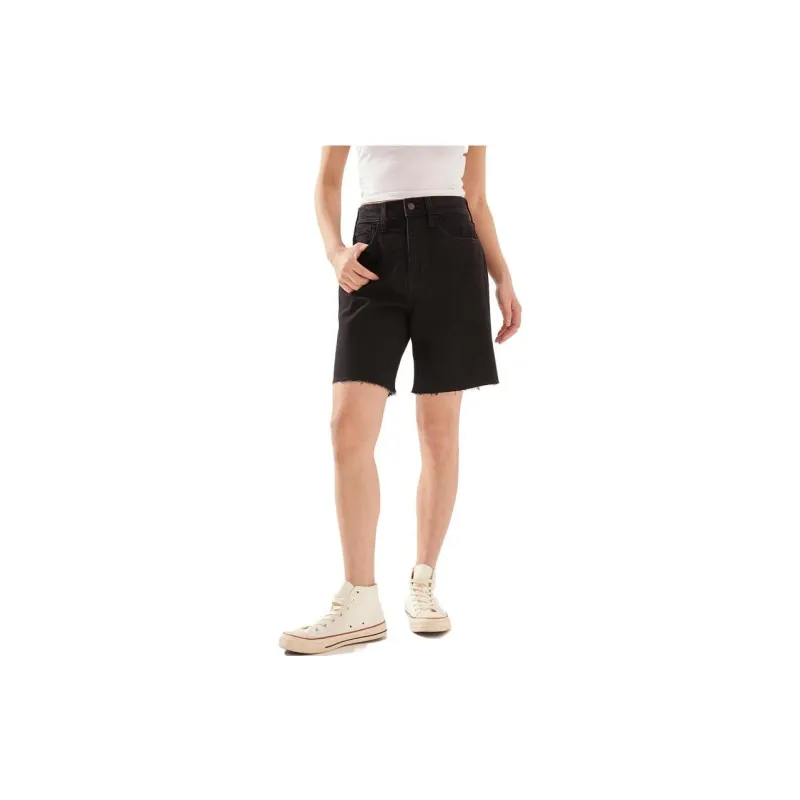 Hollister Denim Shorts Women's Black-1