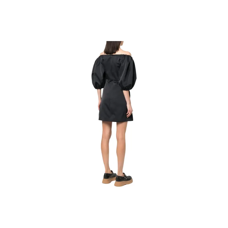 Patou Puff sleeve Bardot Mini Dress-2