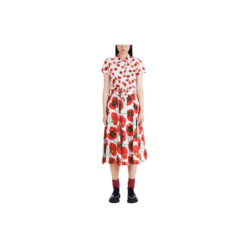 KENZO X Nigo FW22 Casual Long Skirt Women's White-2