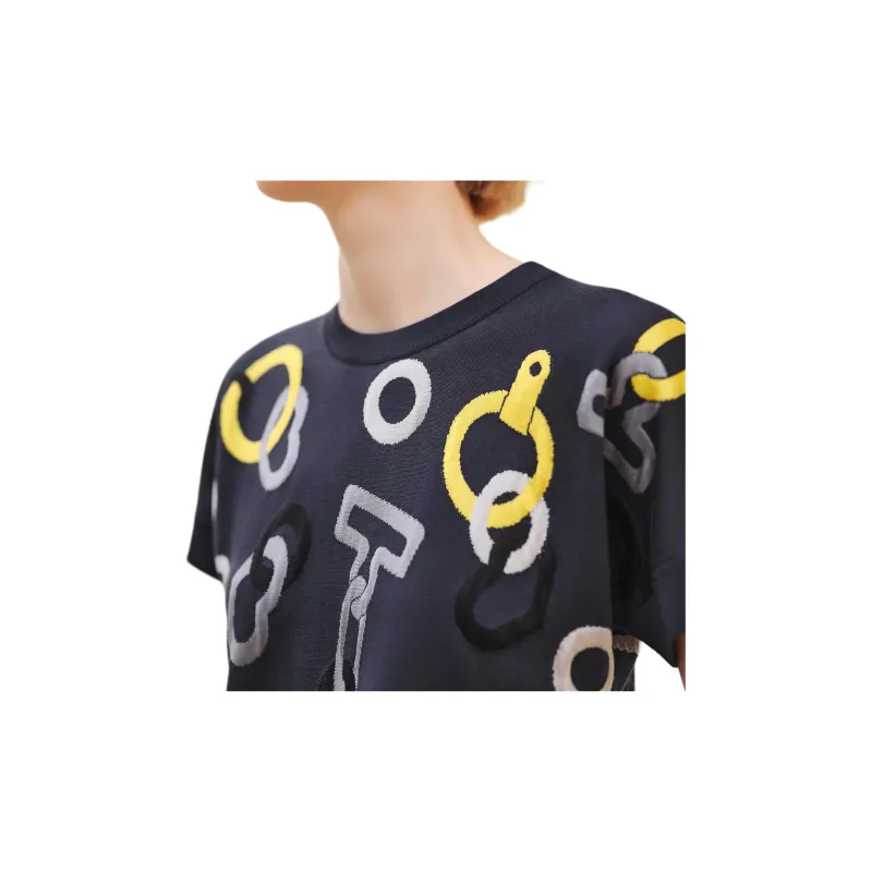 HERMES Sweater Women's Blue Black-2