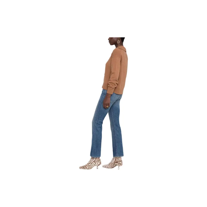 NILI LOTAN High rise Bootcut Bleach effect Jeans-3