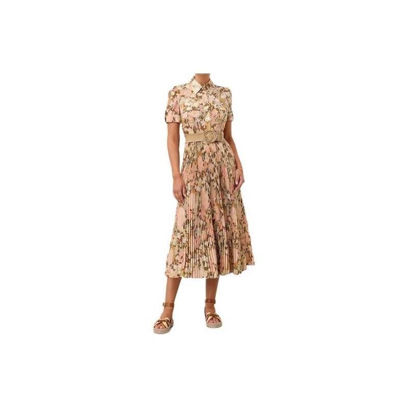 Zimmermann Pop Pleated Midi Dress-1