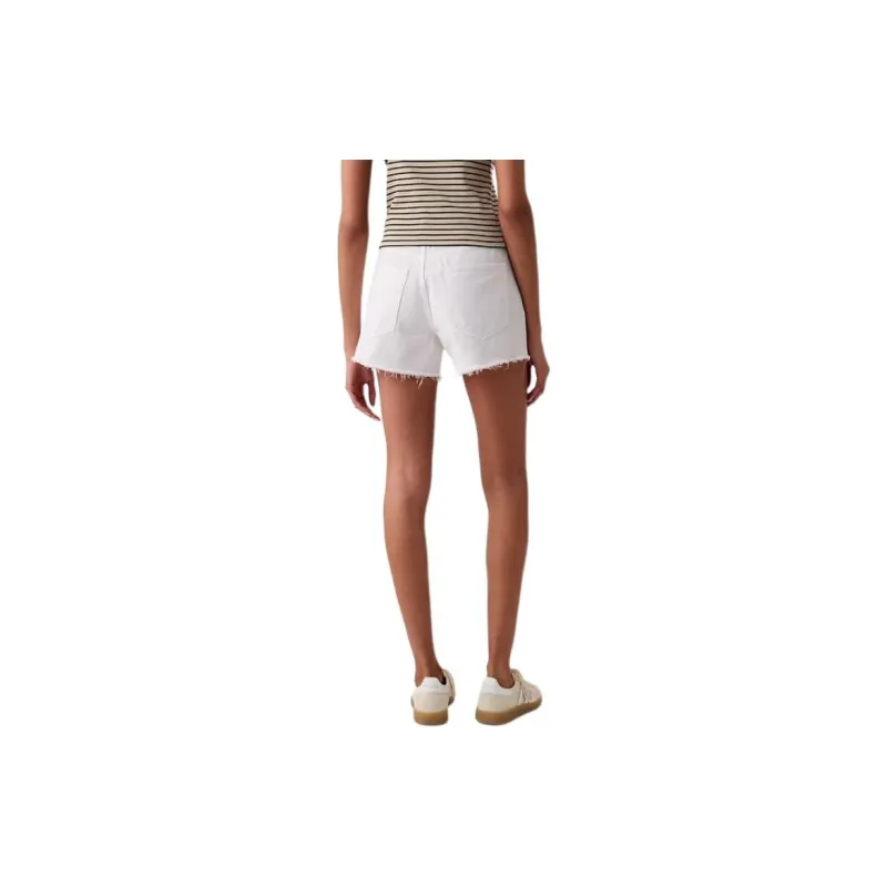 GAP Denim Shorts Women's White-3