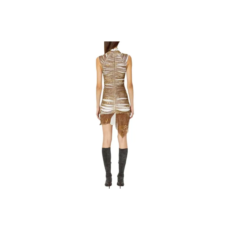 DIESEL Sleeveless Dresses Women's Light Brown-2