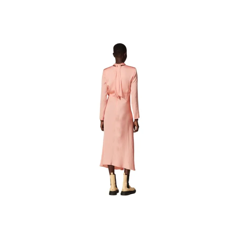 Sandro Long Sleeved Dress Women's Pink-1