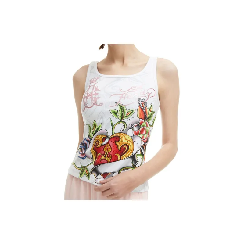 Ed Hardy Camisoles Women's E1OBW054 White-4
