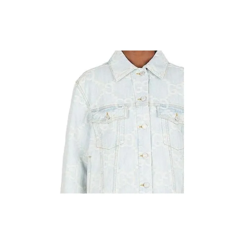 GUCCI SS23 Denim Jacket Women's Light Blue-4