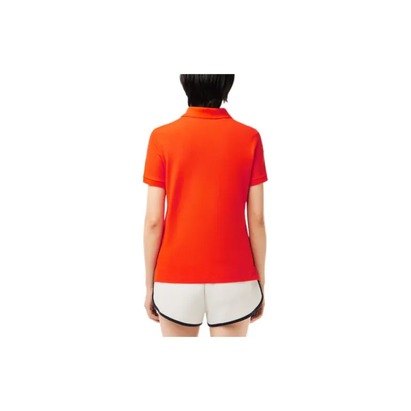 LACOSTE Polo Shirt Women's Dark Orange-2