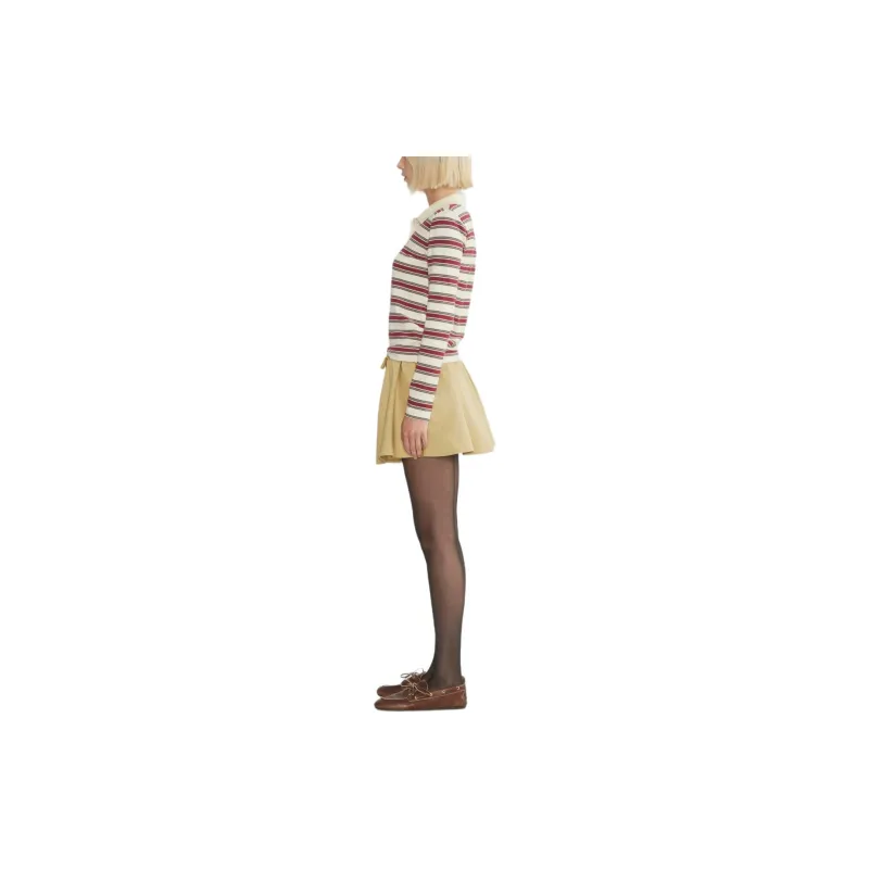 ARITZIA FW24 Sunday Best Boba Skirt Casual Short Skirts Women's Wicker Tan-3