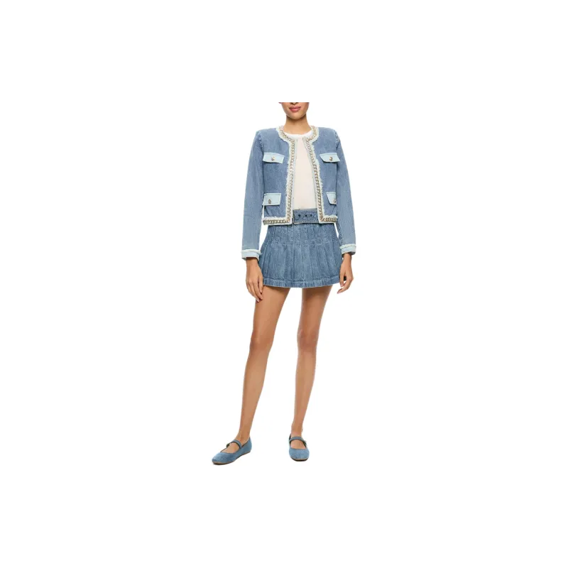 ALICE+OLIVIA Landon Cropped Jacket-2