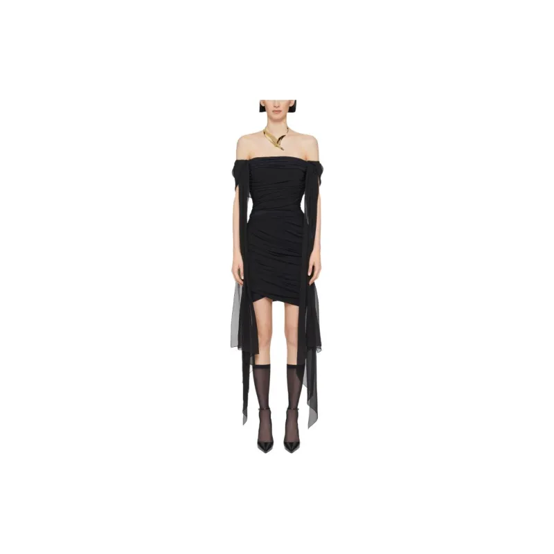Givenchy Off Shoulder Draped Mini Dress-1