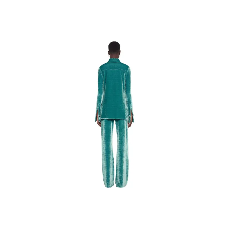 JIL SANDER Mid Waisted Velvet Trousers-2