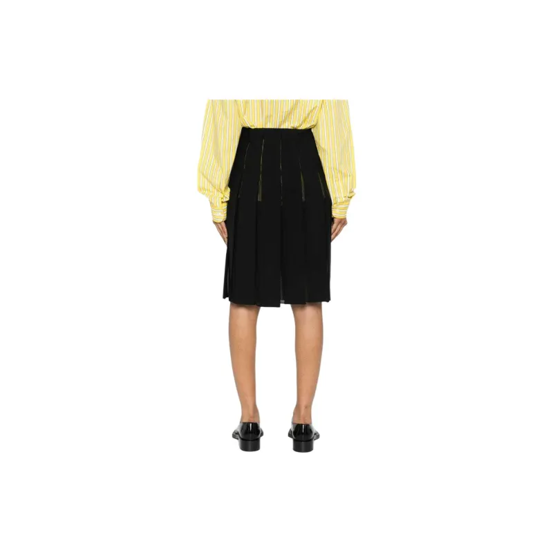 MARNI High Waist Pleated Midi Skirt-2