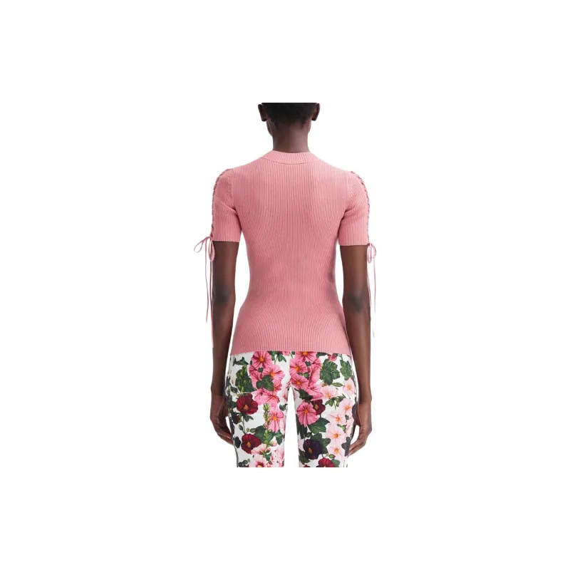Oscar De La Renta Tie detail Ribbed Jumper-2