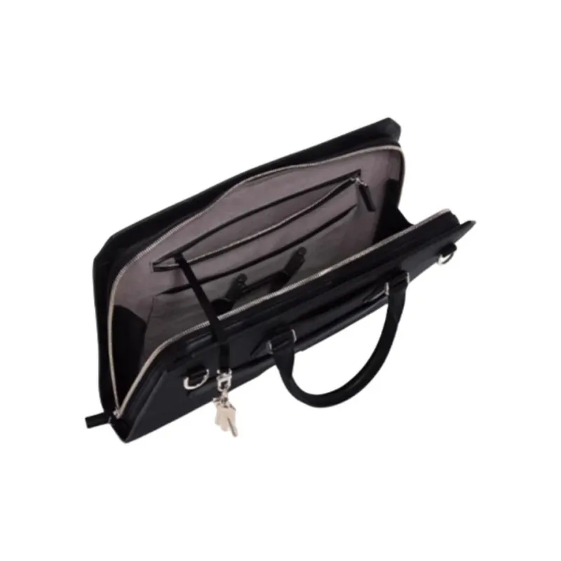 TUMI Cow Leather Portable One Shoulder Crossbody Briefcases Medium Size Men's Black-2