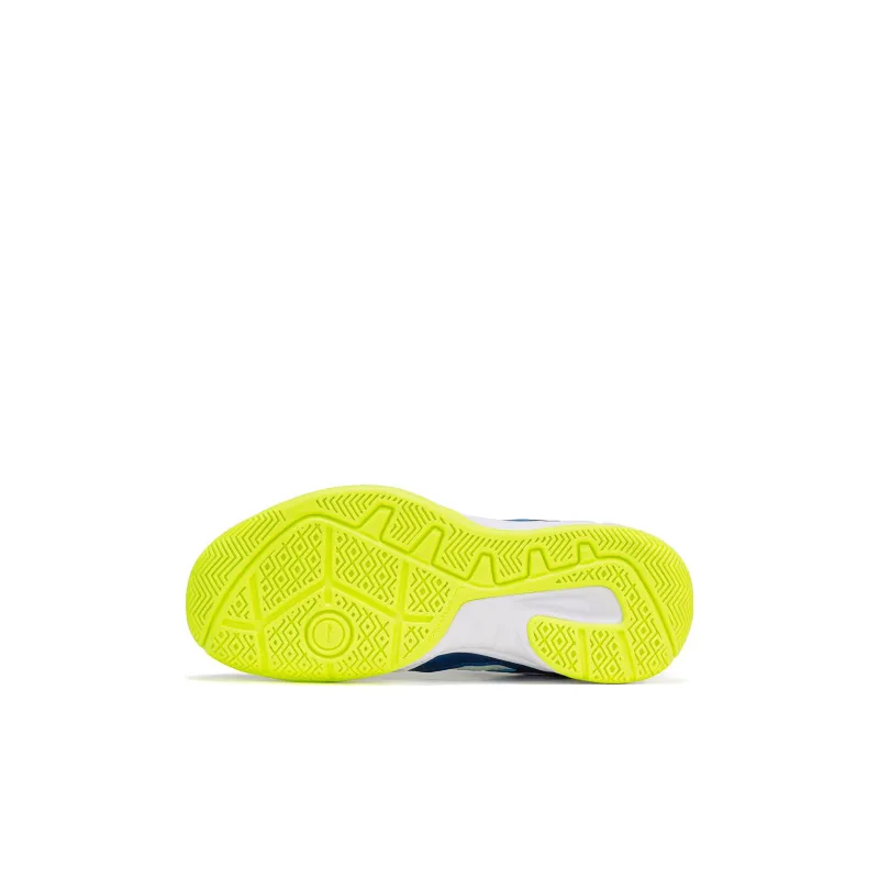 LiNing Sound Waves Anti Slip Wear Resistant Badminton Shoes White Blue Kids'-5