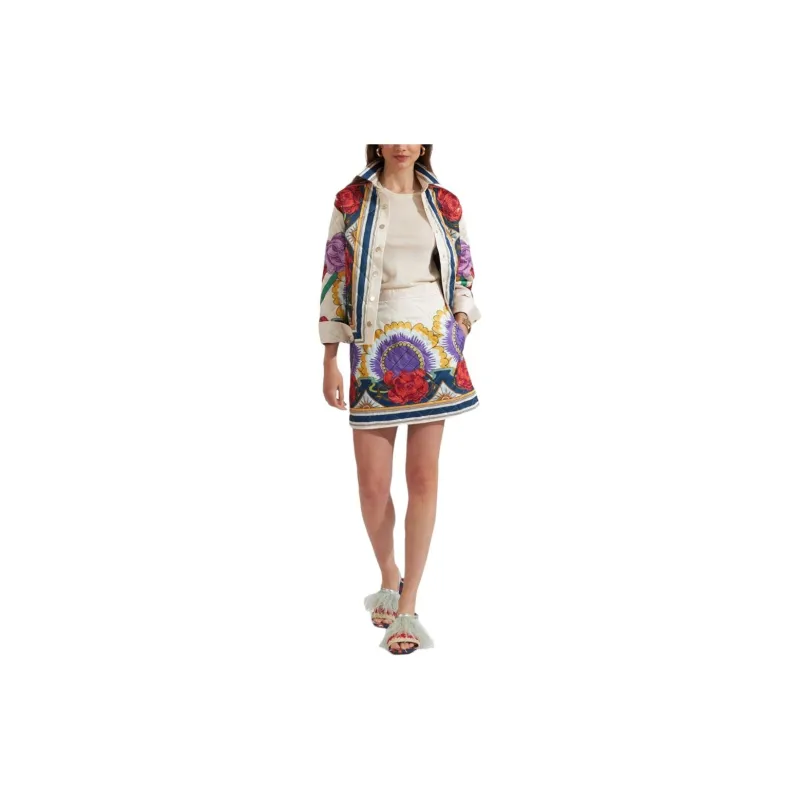 La DOUBLEJ. Edie Floral print Quilted Jacket-2