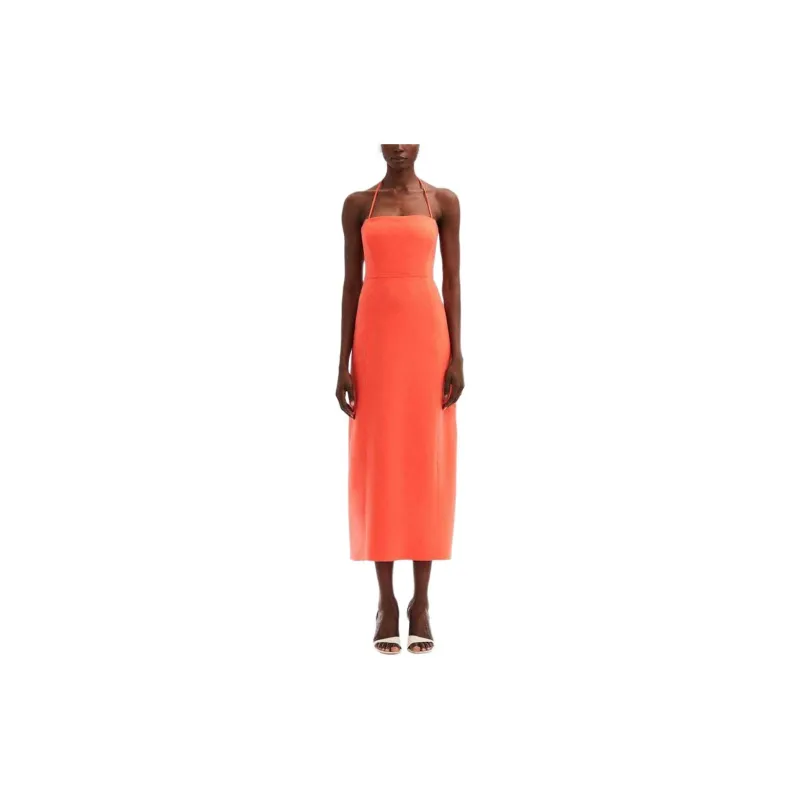 OSCAR DE LA RENTA Halterneck Tie-fastening Midi Dress-1