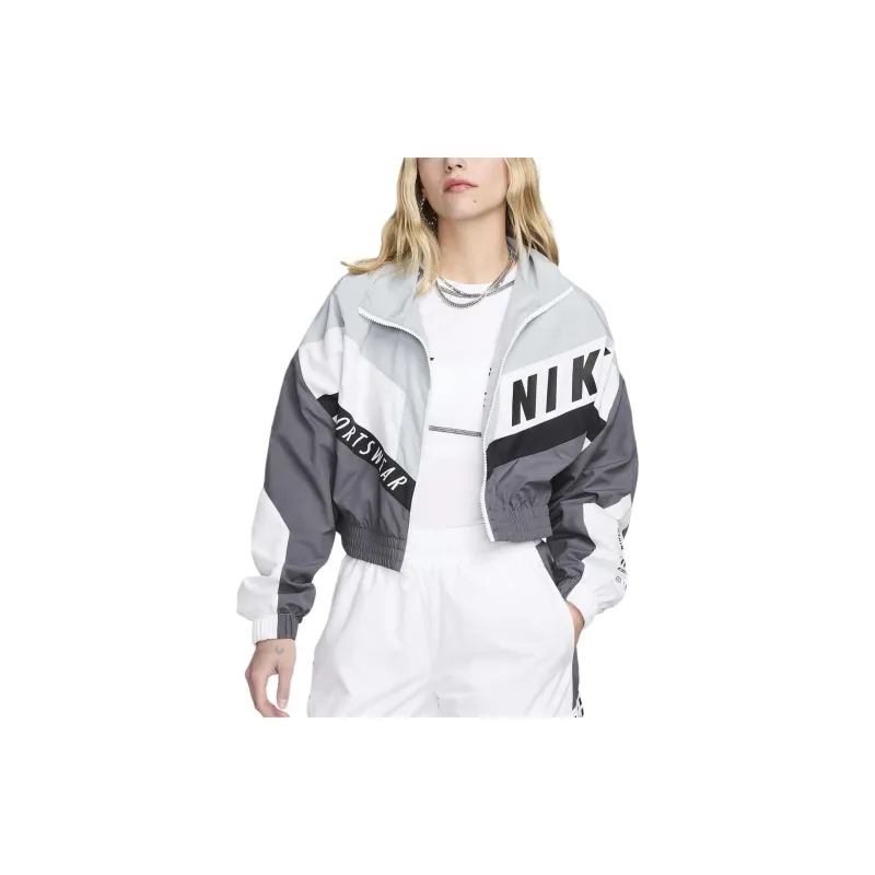 Nike Sportswear Woven Jacket 'Iron Grey/Light Pumice/White'-1