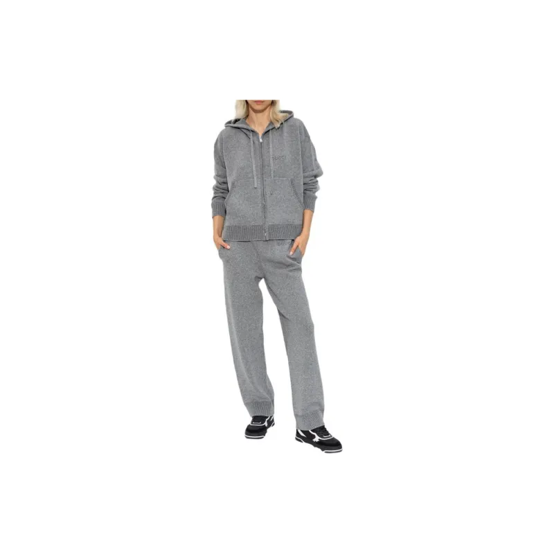GUCCI Zip-Up Knit Hoodie-3