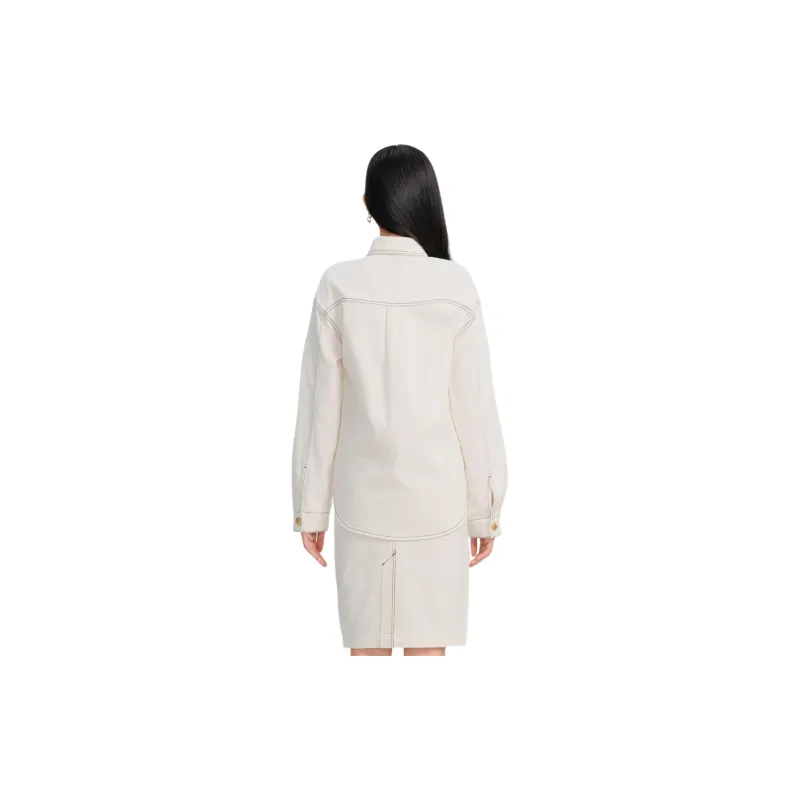 Blood Glitter Denim Jacket Women's White-3