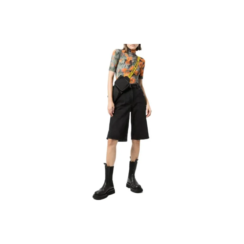 OFF-WHITE Logo-print Knee-length Shorts-1