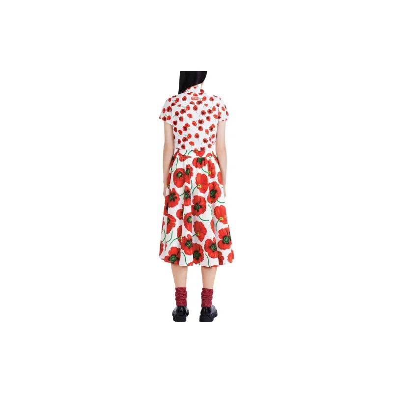 KENZO X Nigo FW22 Casual Long Skirt Women's White-3