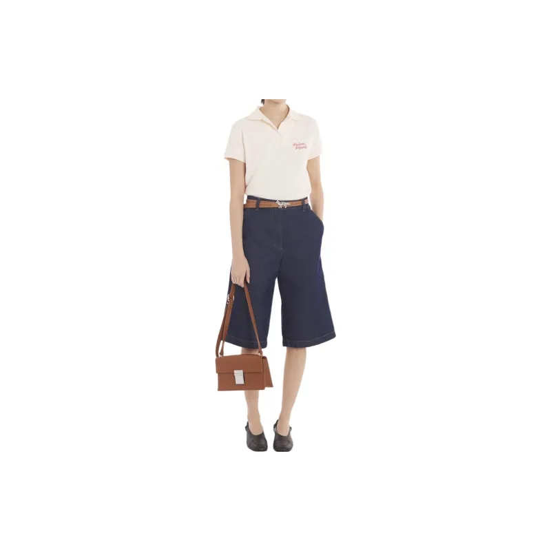 Maison Kitsune Handwriting Short Sleeved Polo Shirt-2