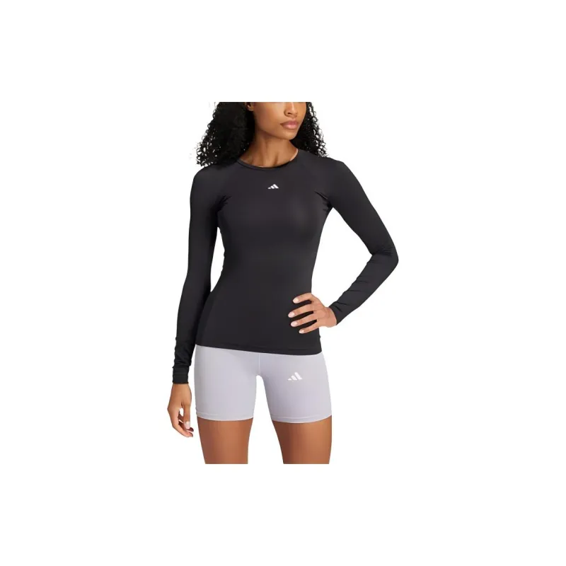 Adidas Women's Techfit Long Sleeve Long Sleeve Top Black-2