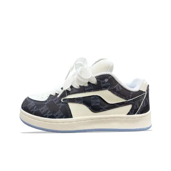 XLAIII Anti Slip And Wear Resistant Lightweight Low Top Casual Shoes Unisex White Blue
