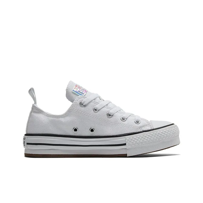 Converse Chuck Taylor All Star Eva Lift Anti Slip Wear Resistant Low Top Kids Canvas Shoes White Teenagers-1