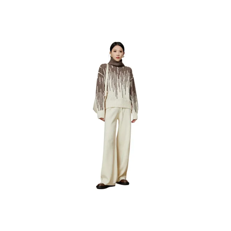 Weekly Knitwear Women's White Brown-3