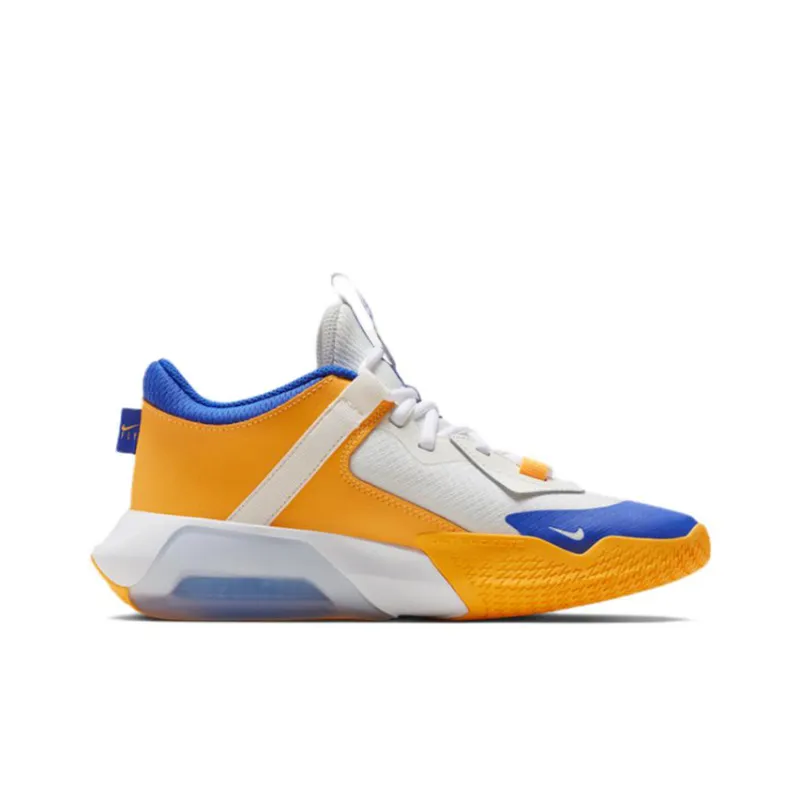 Nike Low Top Children's Basketball Shoes White Orange Blue, Single Layer Unisex-1