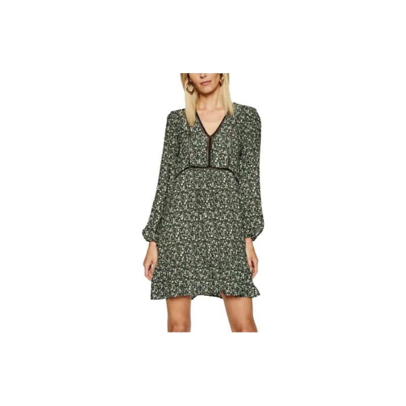 Pepe Jeans Long Sleeved Dresses Women's Green-2