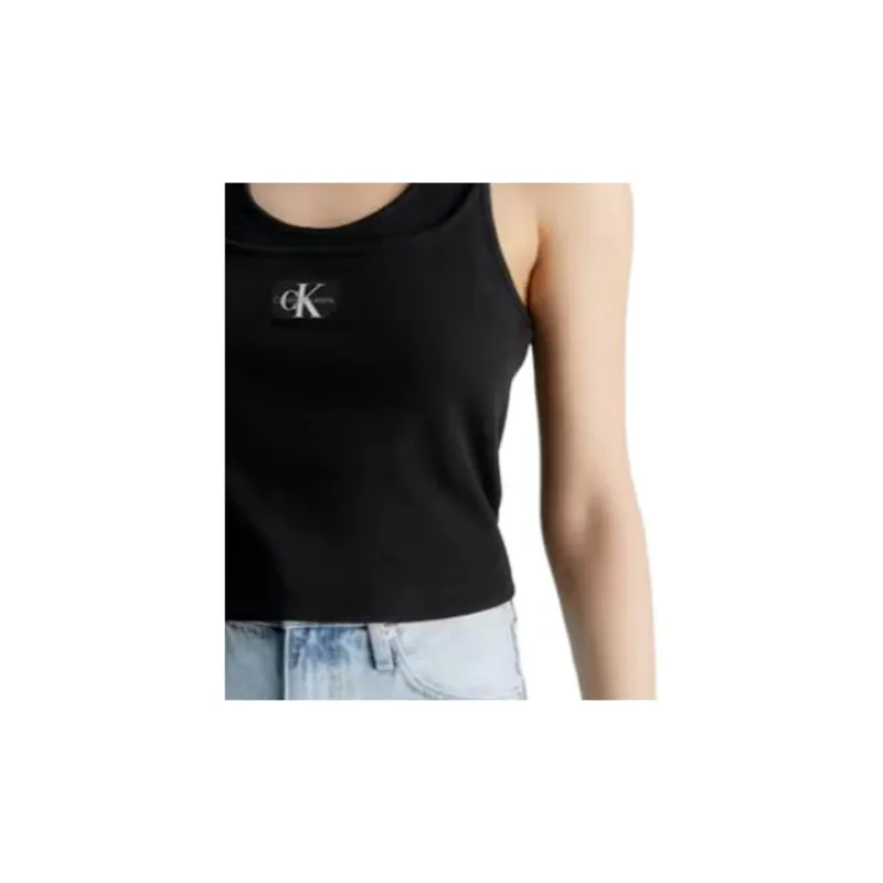 CALVIN KLEIN Tank Tops Europe Version Women's Black-5